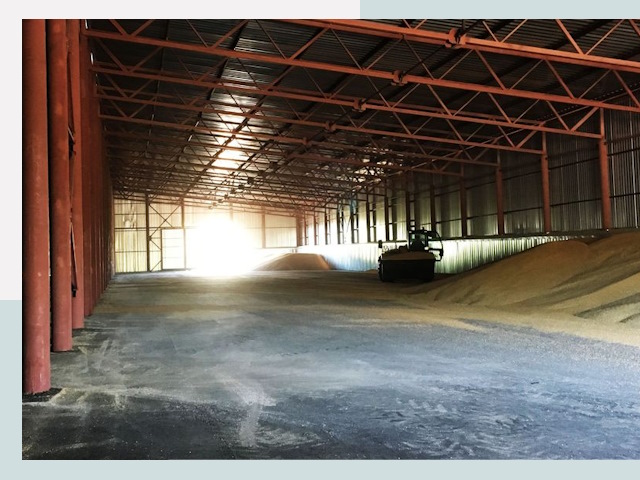 Строительство зернохранилищ в Барабинске