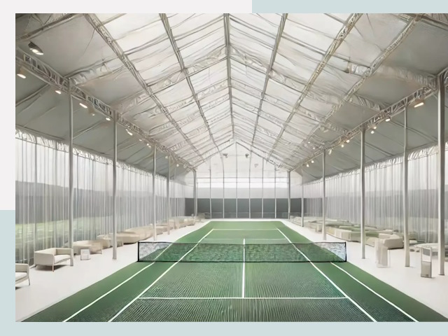 Строительство теннисных кортов в Барабинске