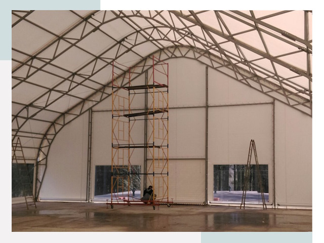 Шатровые ангары в Барабинске