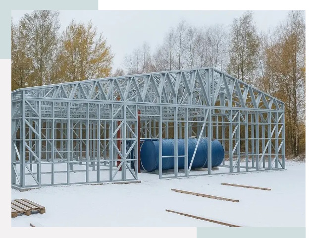 Металлические ангары в Барабинске