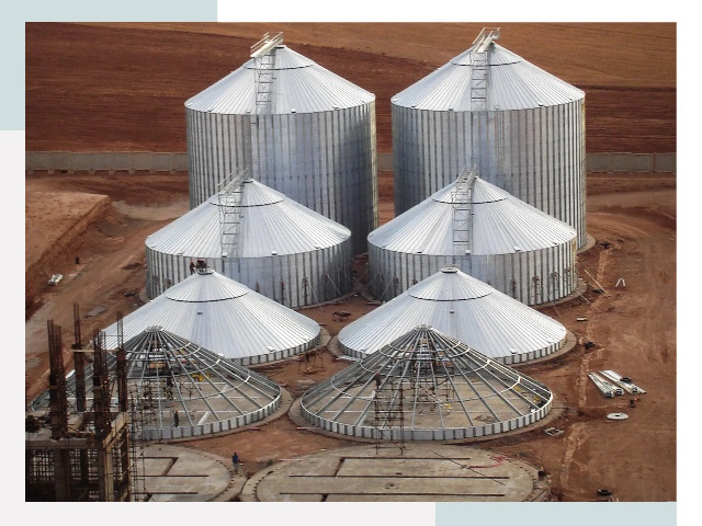 Строительство зерновых силосов в Барабинске