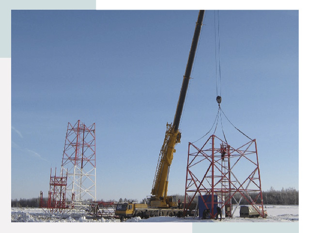 Монтаж вышек связи в Барабинске