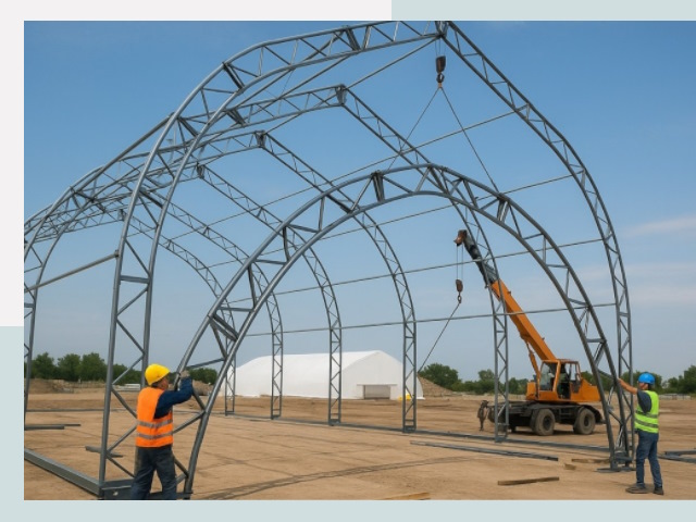 Монтаж ангаров в Барабинске от 609 руб. - Надежно и быстро